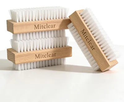 Produktbild von Nagelbürste Handbürste Fußbürste - Holz - Doppelseitig - 3 Stück