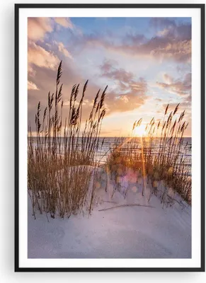Produktbild von Gerahmtes Poster - Schwarzer Rahmen - Westen auf der Strand - 70x100 cm - Wand Bild - Wanddeko - Wandbilder - Kunstposter - Wandposter - Bilderrahmen - Bilder - Kunstdruck - P2BPA70x100-4710