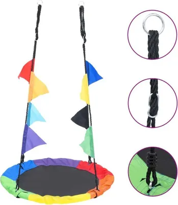 Obrázek produktu pro Duhová houpačka s praporky 100 cm