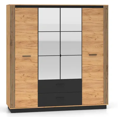 Immagine prodotto di Armadio Urso armadio camera da letto finitura oro artigianale ghianda nero selezionabile