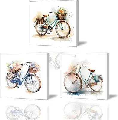 Produktbild von Famanu Wandkunst Set 3 Stück - Moderne Canvasbilder 30 x 30 cm