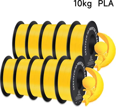 Produktbild von PLA für 3D‑Drucker - Filament 1,75 mm - Toleranz ±0,03 mm - Verwicklungsfrei - Vakuumverpackt - Set mit 10 - Transparent