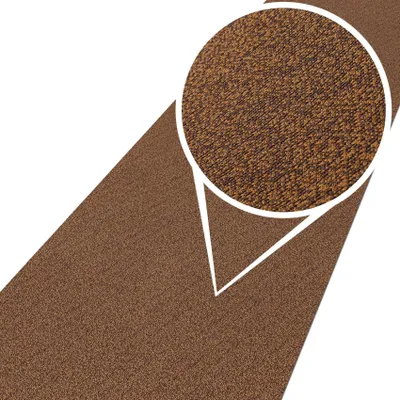 Produktbild von Teppichläufer Küchenläufer Premium Flur Läufer Textil TAMARA Braun Gewebt Rauschen Robust Breite 67cm Länge 180cm