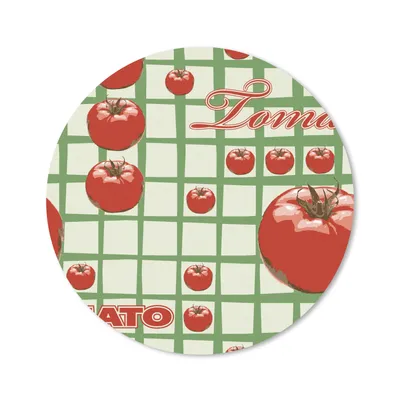 Produktbild von MuchoWow® Mauspad Mousepad Tomate - Muster - Obst - Vintage 20x20 cm - Mousepads - Maus Mat - Pad - Mausunterlage - Schreibtischmatte