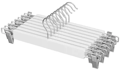 Houten Broekhangers Set 8 Stück mit verstellbaren Clips