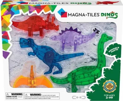 Produktbild von MAGNA-TILES Dinosaurier 5 Stück - Dinosaurier-Set mit beweglichen Teilen