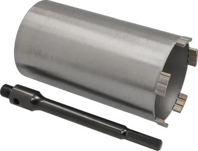 Produktbild von Diamantbohrkrone Ø 102 mm Nutzlänge 180 mm mit 6-kant-Aufnahme 200 mm Segmenthöhe 10 mm Diamant Bohrkrone Trockenbohrkrone Kernbohrer Betonbohrkrone Kernbohrkrone BTEC