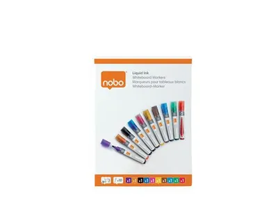 Obrázek produktu pro Nobo 1915381, 10 kusů, Vícebarevný, Štětičkový hrot, Různé barvy, 3 mm, 38 mm
