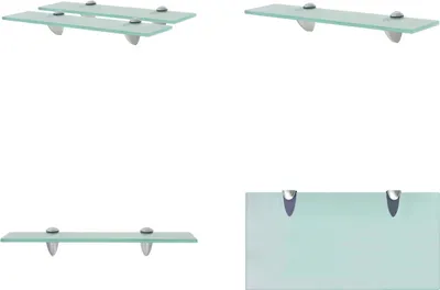 Immagine prodotto di vidaXL Mensole galleggianti 2 pz. Vetro 40x20 cm 8 mm - Mensola galleggiante - Mensole galleggianti - Mensola a muro - Mensole a muro