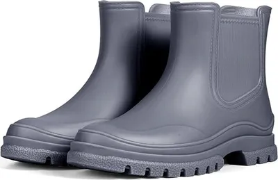 Produktbild von Gummistiefel Damen Regenstiefel Wasserdicht Rutschfest Grau Gr. 40 Bequem