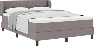 Produktbild von Boxspringbett mit Kopfteil Taupe 160 x 200 cm Stoff