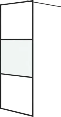 Produktbild von vidaXL Duschwand für Begehbare Dusche Schwarz 80x195 cm Halbmatt ESG