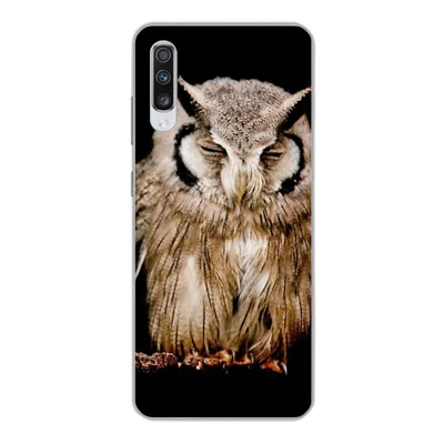 Produktbild von MuchoWow® Handyhülle Schutzhülle Hülle für Samsung Galaxy A70 Eule - Vogel - Schwarz Silikon Softcase Handy Hülle - Schutzhaube
