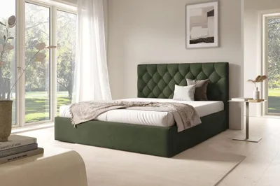 Produktbild von Doppelbett mit Lattenrost 160x200 TAISA 4 - grün