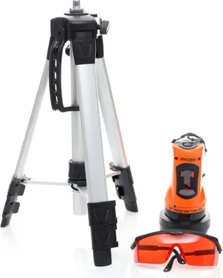 Produktbild von KRAFT&DELE | Laser Wasserwaage mit Stativ, 650nm, Kreuzlinienlaser mit Selbstnivellierung, Vertikale und Horizontale Linie, 360 Grad Drehbar, Tragetasche
