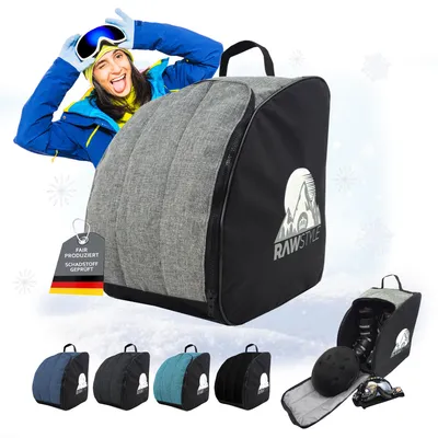 Produktbild von Rawstyle Skischuh Tasche Rucksack Wintersport Skischuhe Bag MOD 3 (meliert grau)