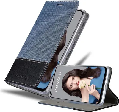 Produktbild von Cadorabo Hülle für Huawei NOVA 5i / P20 LITE 2019 Schutzhülle in Blau Handy Hülle Etui Book Case Cover