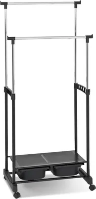 Produktbild von Vesta Kleiderständer mit Rollen Isabelle Schwarz - Silber