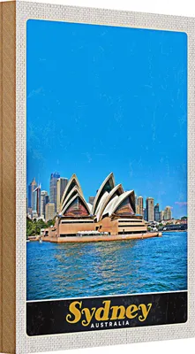 Produktbild von Holzschild Reise 20x30cm Sydney Australien Oper Haus Urlaub