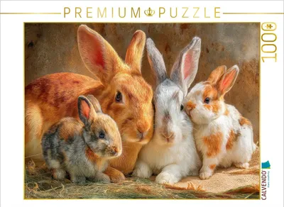 Produktbild von CALVENDO Puzzle Kaninchenportraits | 1000 Teile Lege-Größe 64x48cm Foto-Puzzle für glückliche Stunden