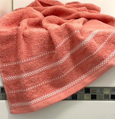 Produktbild von Handtuch Duschtuch Badetuch Frottier 100% Baumwolle Handtücher Typ674 Rosa Duschtuch 140x70 cm