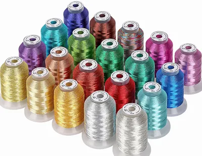Obrázek produktu pro Sada 20 kovových přízí, 500 metrů na cívku