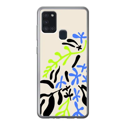 Produktbild von MuchoWow® Handyhülle Schutzhülle Hülle für Samsung Galaxy A21s Blatt - Abstrakt - Muster Silikon Softcase Handy Hülle - Hartschale