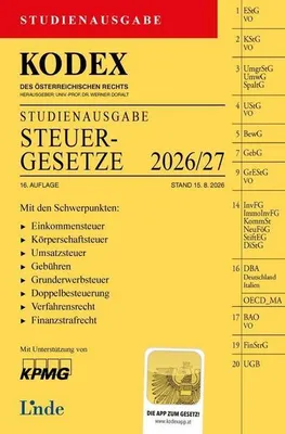 Produktbild von KODEX Studienausgabe Steuergesetze 2026/27