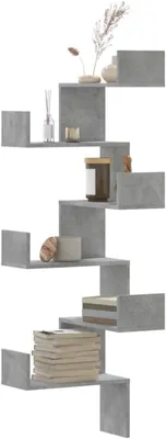 Produktbild von Eckregal in Betongrau aus Holzwerkstoff 45x45x147cm