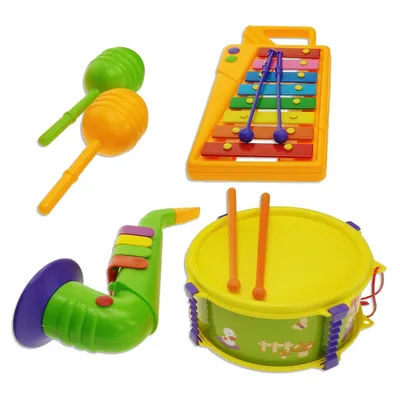 Obrázok produktu pre Sada xylofónov, bubnov, saxofónov a maracas