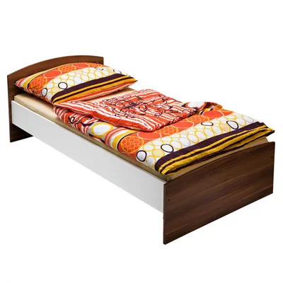 Immagine prodotto di Letto singolo 60343 noce/bianco