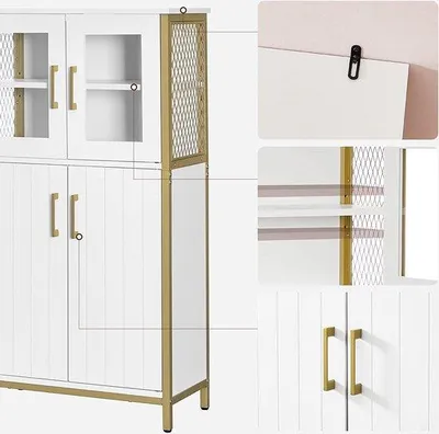 Obrázok produktu pre Kúpeľňová skrinka – oceľ – 60 x 30 x 108 cm – biela