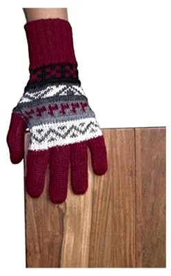 Produktbild von Alpaka Handschuhe Guantilissi Fingerhandschuhe Damen Herren aus 100% Alpakawolle