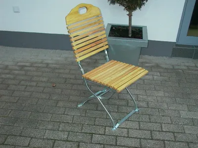 Produktbild von Klappstuhl 91062F Holzstuhl Gartenstuhl Stuhl 2er Set, verzinkt