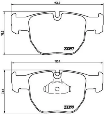 Produktbild von Brembo Bremsbelagsatz, Scheibenbremse Vorderachse P 44 012