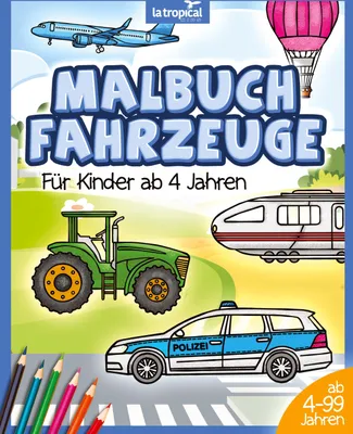 Produktbild von Malbuch Fahrzeuge für Kinder ab 4 Jahren