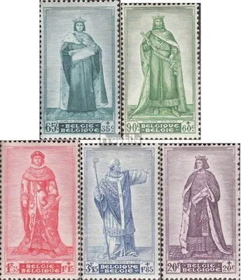 Produktbild von Briefmarken Belgien 1947 Mi 793-797 (kompl.Ausg.) postfrisch Fürstenbildnisse