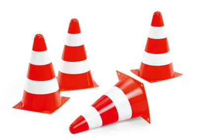Produktbild von rolly toys 409495 Pylonen 4 Stück im Set  23,0 x 13,5 x 13,5 cm