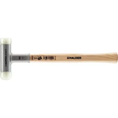 Image de Marteau à frapper doucement SUPERCRAFT 40 mm avec tête biseautée, anti-rebond HALDER | 4030618312543