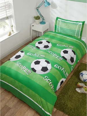 Immagine prodotto di Rapport - Calcio - Set di biancheria da letto "Goal" AG971 (letto singolo, letto singolo) (verde/verde/bianco/bianco)
