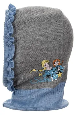 Produktbild von Frozen - Die Eiskönigin Anna & Elsa Schlupfmütze Wintermütze Grau