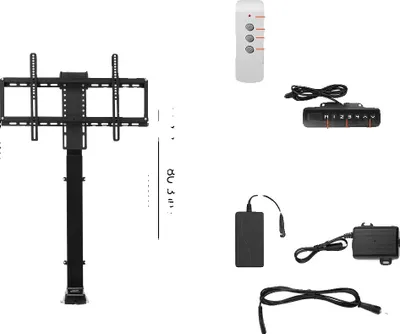 Produktbild von Motorisierte TV-Wandhalterung, höhenverstellbar, aus robustem Stahl, Vertikal 120lbs