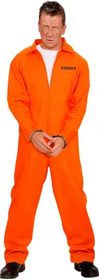 Produktbild von Orangener Häftling mit Handschellen - Gr. S - XXL für Herren S