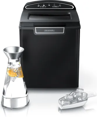 Produktbild von Arendo Eiswürfelmaschine, 1,8 Liter Eiswürfelbereiter, 9 Eiswürfel in 8 Minuten, 105W, schwarz