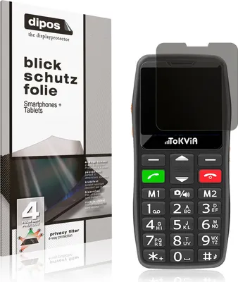 Produktbild von Blickschutzfolie für Tokvia Seniorenhandy matt Schutzfolie Folie Display Schutz dipos
