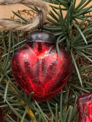 Produktbild von Christbaumkugel Herz mini, rot