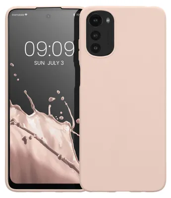 Produktbild von kwmobile Handyhülle für Motorola Moto E32 Hülle - TPU Case - Kabelloses Laden - Schutzhülle Cover in Coconut Swirl