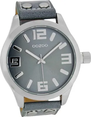 Produktbild von Oozoo Leder Damen Uhr C1060 Analog Quarzuhr Armband grau Timepieces D2UOC1060A