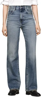 Imagen del producto de Pantalón vaquero para mujer Tommy Hilfiger, corte relajado y bota acampanada, color azul (denim), talla 25W/30L