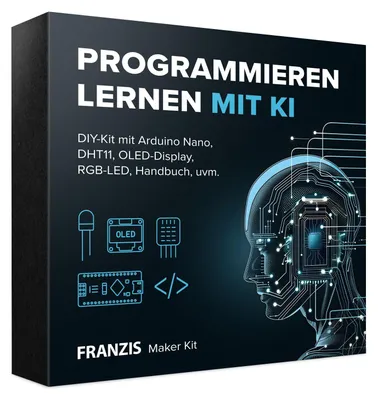 Produktbild von FRANZIS 67236 Maker Kit Programmieren lernen mit KI. Ab 14 Jahren.